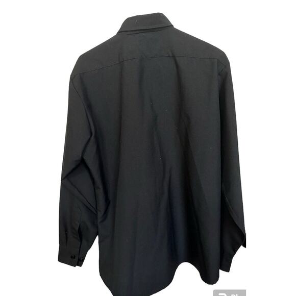 Davis Clothing Company VTG Shirt Mens Large 16.5 Navel Military Black Tag READ - Picture 3 of 7